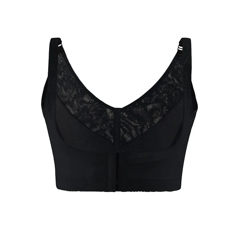 Women's Gathering Shaping Sports Bra With Reinforced Chest Support for Side Bust Adjustment Comfortable Body Shaper