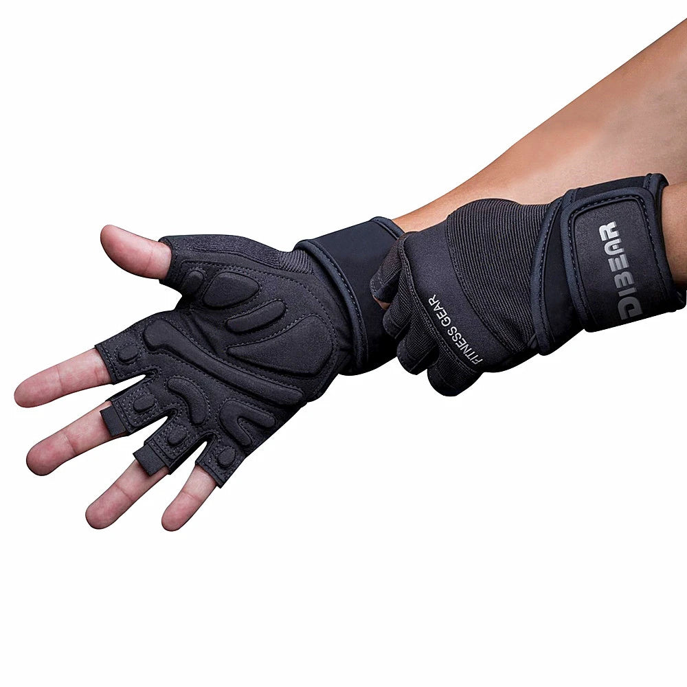 Half Finger Bodybuilding Gym Gloves Weightlifting Dumbbell Kettlebell Training Workout Fitness Gloves For Man  Women