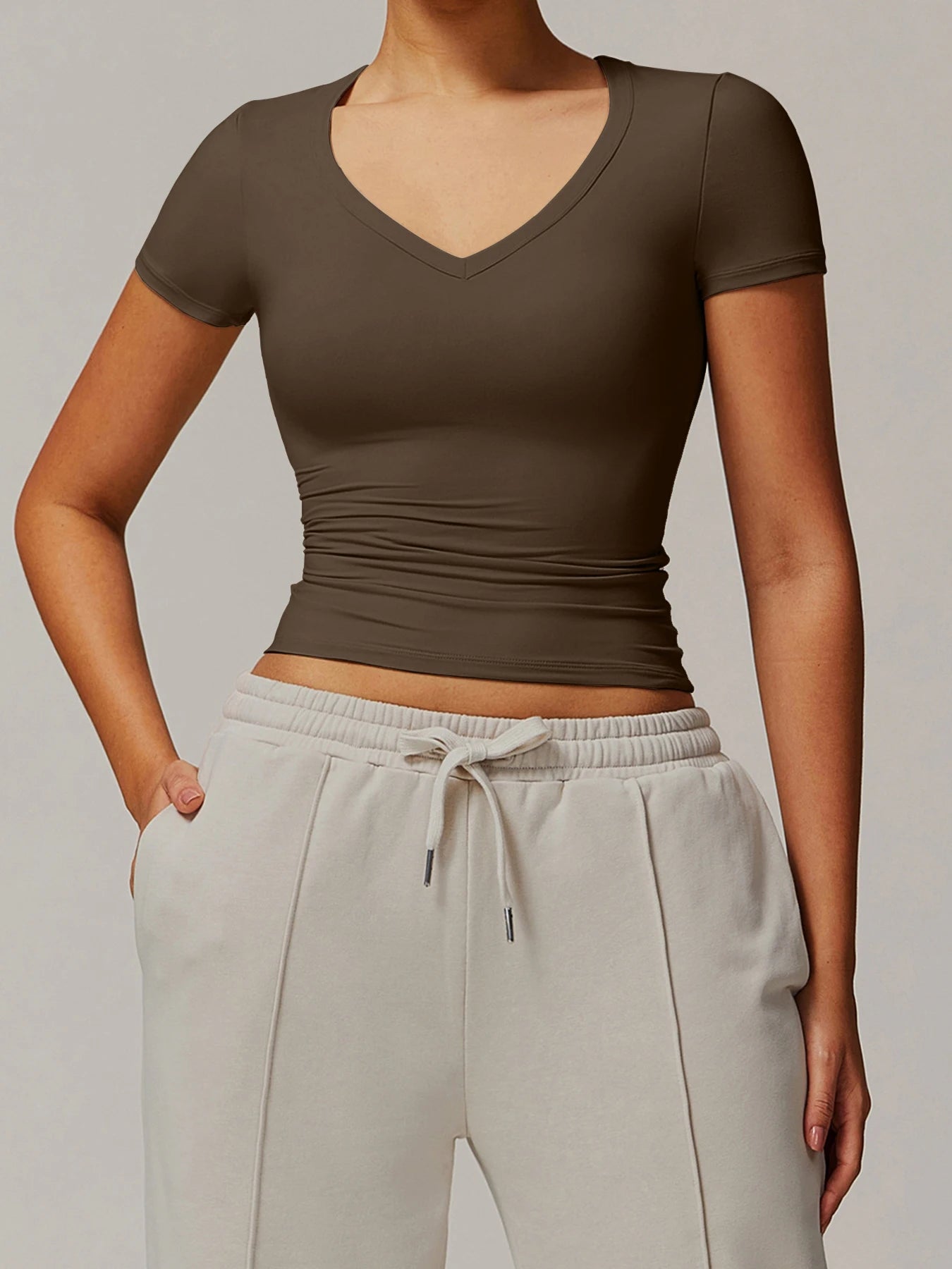 T-shirts, quick drying yoga clothes, short sleeved fitness tops, cover up shirts, outdoor running sports, short sleeved women's