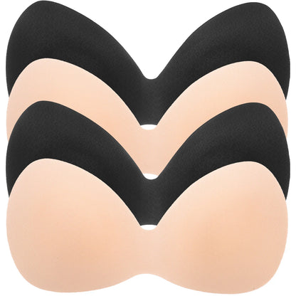 4Pcs One-Piece Bra Pads Inserts Pushup Bra Pads Sports Bra Removable Bra Pads Integrated Bra Pads Sports Bras Insert Pads Sports