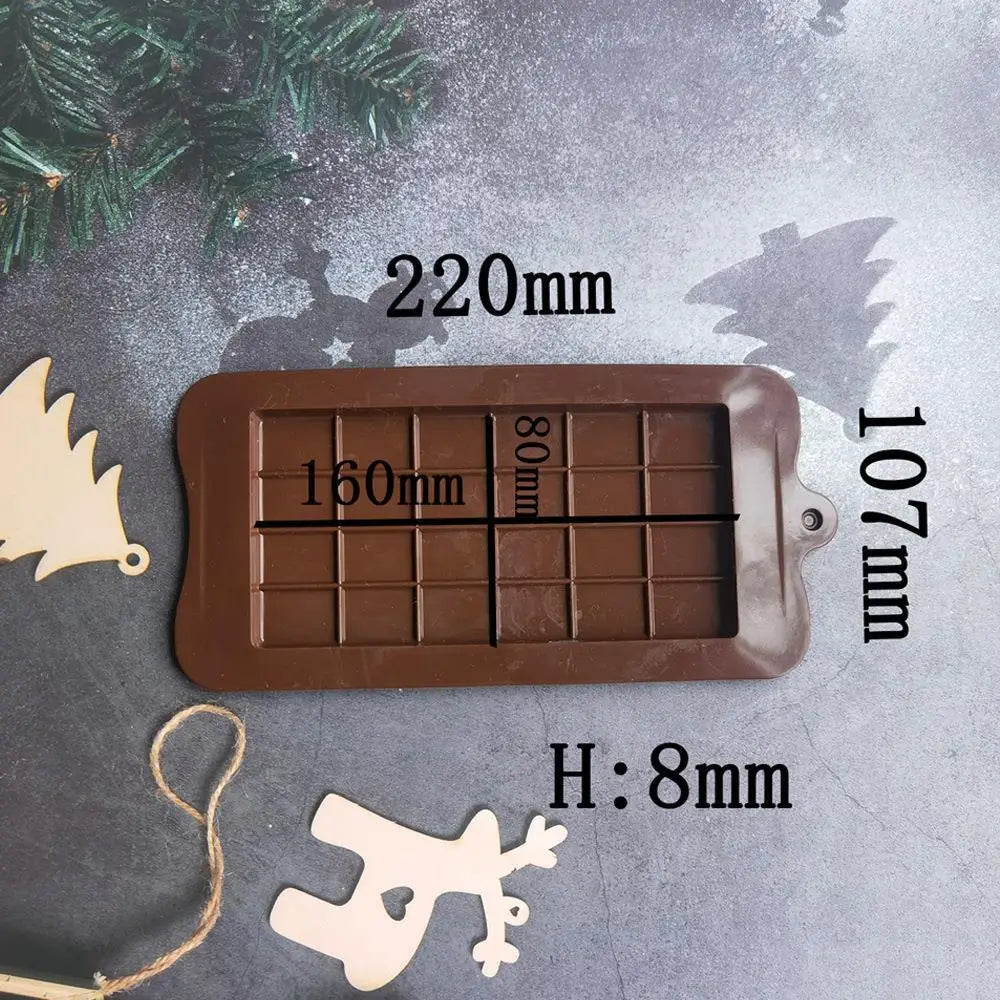 Chocolate Bar Molds Silicone Bars Making Fondant Coffee Mould BPA Free Easy Release Non-Stick for Protein Energy Handmade Gifts