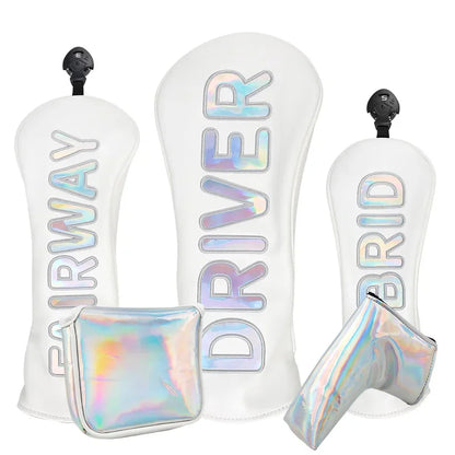 Golf Club Colorful Head Cover, Universal Wood Club Cover Golf Ball Head Protective Cover Portable