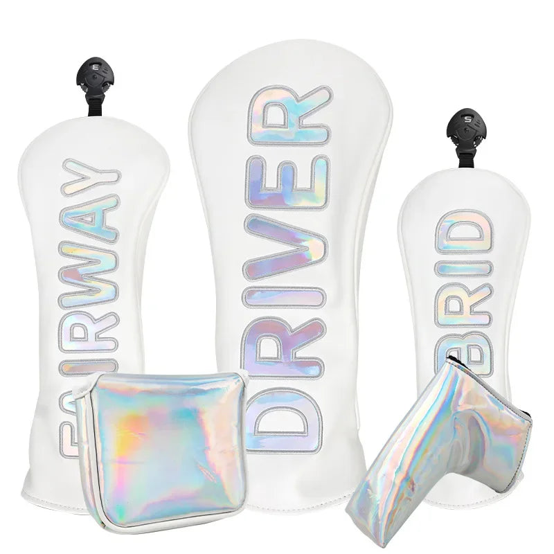 Golf Club Colorful Head Cover, Universal Wood Club Cover Golf Ball Head Protective Cover Portable