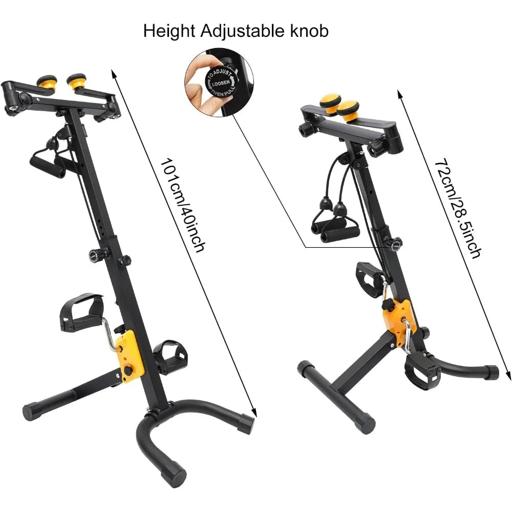 Foldable Pedal Exerciser Bike – Adjustable Rehab Fitness for Seniors