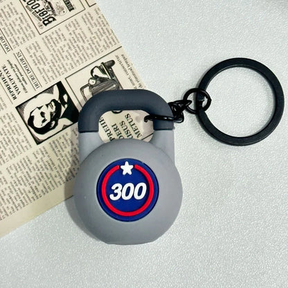 Simulation Dumbbells Keyring Kettlebells Water Cups Cool Creative Bag Charm Fitness Series Pendant Car Key Ornament