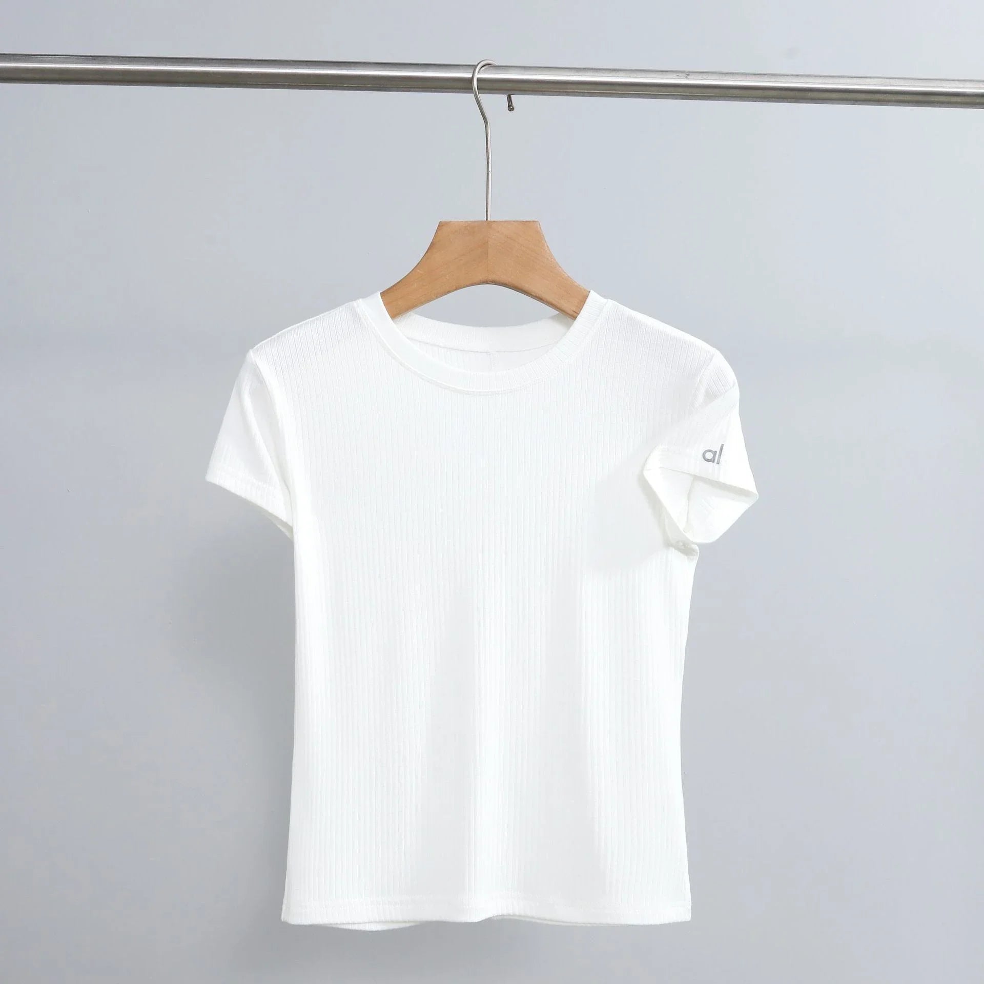 Yoga T-shirt Breathable Summer Sports Running Tops Cotton Threaded Women's Leisure High Elasticity Short Sleeved T-shirt