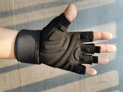 Half Finger Bodybuilding Gym Gloves Weightlifting Dumbbell Kettlebell Training Workout Fitness Gloves For Man  Women