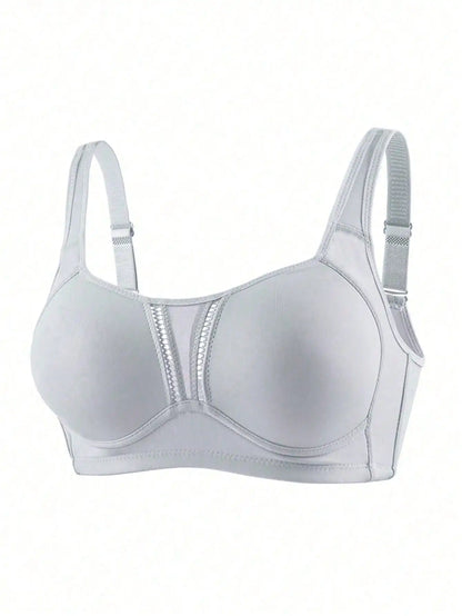 Sports bra for women thin design full cup shockproof anti sagging running seamless gathering no steel ring high-strength bra