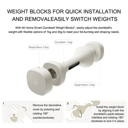Xiaomi Mijia Smart Dumbbells Men and Women Home Fitness Muscle Shaping Arm Light Weight LED Display Suitable For Mi Home APP