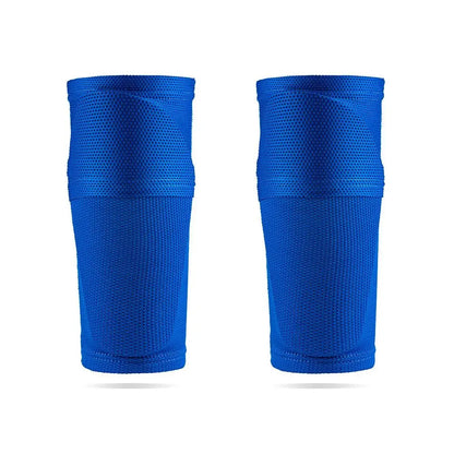 1Pair Soccer Shin Guard Football Crashproof Calf Protector Nylon Leg Sleeves Sock Shin Protector with Pocket Training Protection