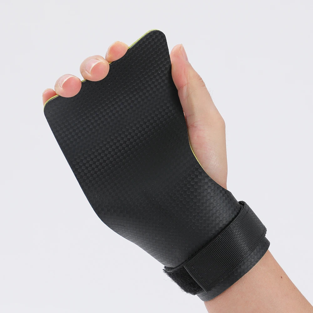 A Pair of Kevlar Rubber NO-hole Hand Grips for Crossfit Pull-ups Cross Training Gymnastics WODS, Palm Protector