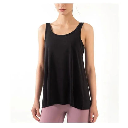 Yoga Clothes Vest Women's Beautiful Back Loose Fitness Top European and American Style