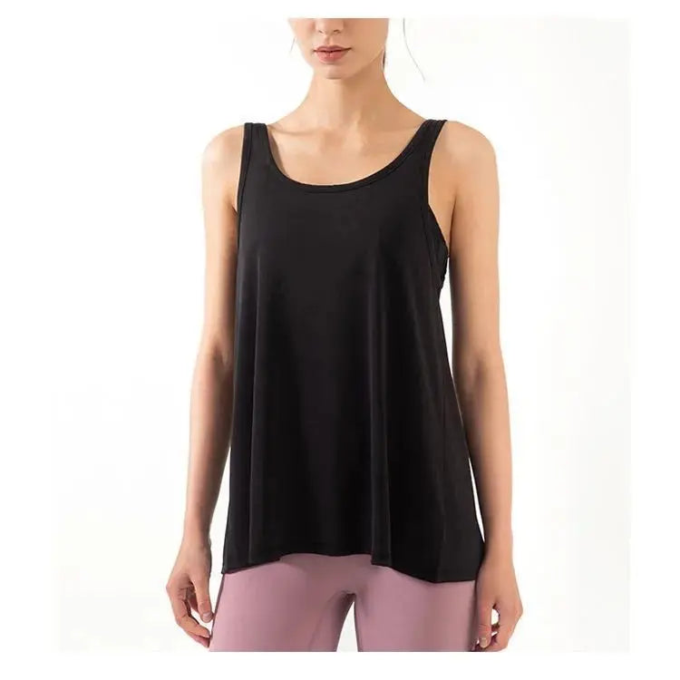 Yoga Clothes Vest Women's Beautiful Back Loose Fitness Top European and American Style