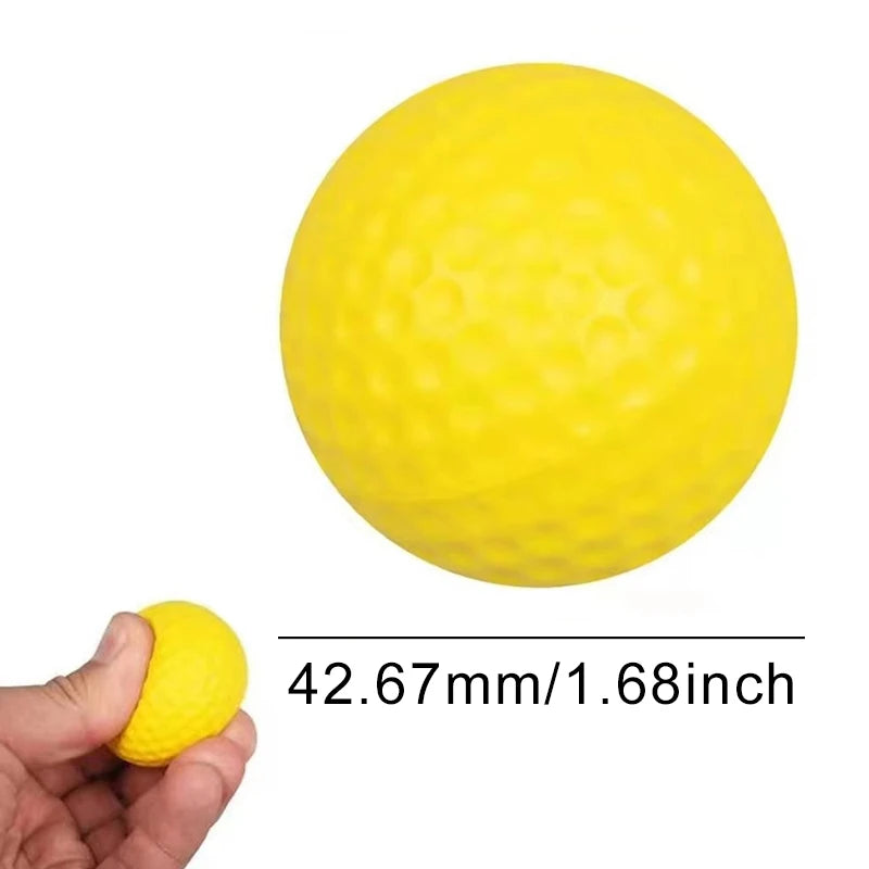 Yellow PU Golf Practice Balls 42.67mm Durable Training Golf Balls Men Women High Elasticity Golf Home Office Sport Equipment ZYF