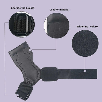 Weightlifting Grips Weight Lifting Gloves Hand Grip Support Wrist Straps For Men And Women For Deadlift Powerlifting Pull Up Bar