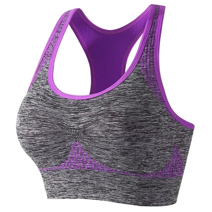New Sports Bra Women Seamless Gym Jogging Crop Top Female Tops Yoga Fitness Shockproof Vest Sport Bras for Women Sutian Feminino