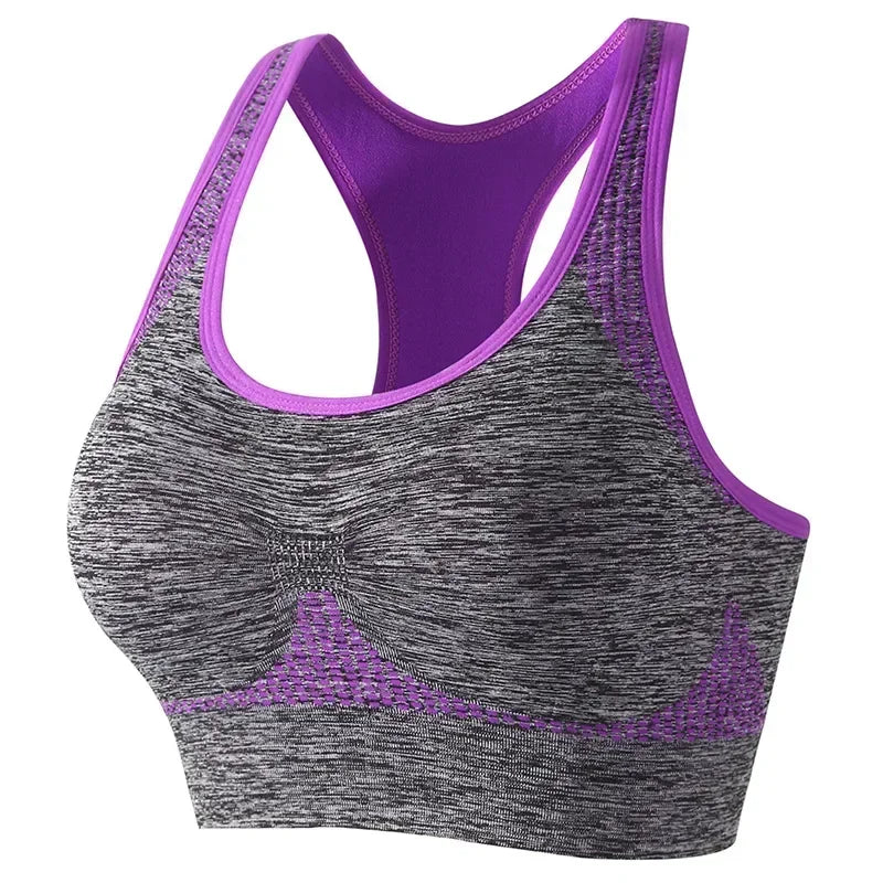 New Sports Bra Women Seamless Gym Jogging Crop Top Female Tops Yoga Fitness Shockproof Vest Sport Bras for Women Sutian Feminino