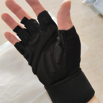 Half Finger Bodybuilding Gym Gloves Weightlifting Dumbbell Kettlebell Training Workout Fitness Gloves For Man  Women