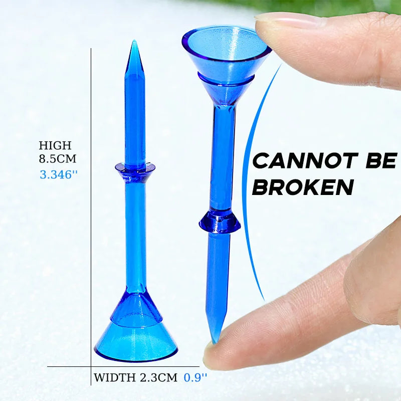 30pcs/pack Large Golf Tees TE017 Three layer Plastic Golf Tees Transparent Golf Seat