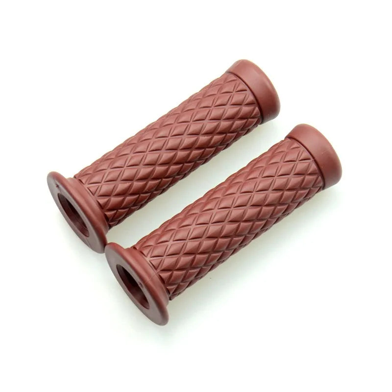 Universal 7/8" 22mm 24mm Retro Motorcycle Hand Grips Non-slip Rubber Handlebar Grips for Moto Scooter Motocross Motorbike Grips