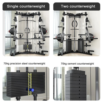 Gym commercial small bird dual arm machine comprehensive training device, multi-functional gantry strength fitness equipment