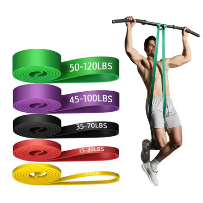 Resistance Band Body Stretching Muscles Building Belt Physical Therapy Strength Training Workout Pull-Up Yoga TPE Elastic Band