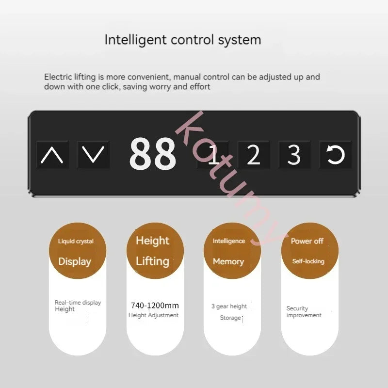 Adjustable Height Electric Lifting Table Electric Computer Table Vertical Office Table Sit Stand up Desk for Home