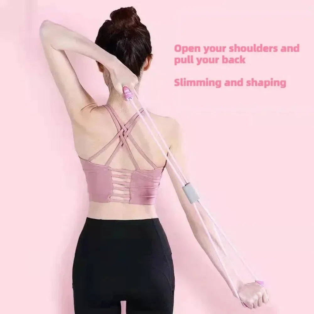 1Pcs 8-shaped Fitness Resistance Band For Women Home Fitness Accessories Rubber Pull Rope Yoga Training Exercise Stretching Belt