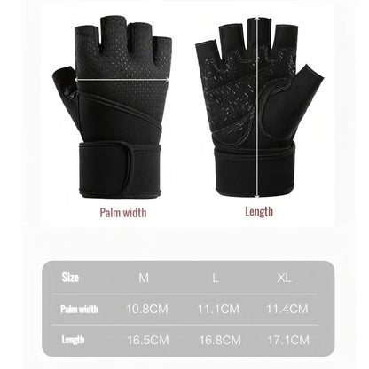 Gym Gloves Grips Anti-Skid Wrist Straps Protector for wrist training anti-slip half finger movement anti-cocoon Palm Protection