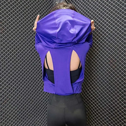 Women Fitness Tops Workout Training Exercise Gym T Shirts Clothing Girl Sport Sweatshirt Hoody T-shirt Yoga Hoodies Running Tees