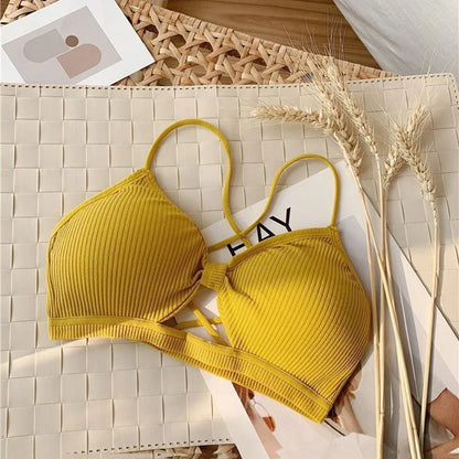 Women Cross Strap Sports Bra Push Up Top Women Yoga Gym Crop Tops Brassiere Femme Fitness Tops Sport Bh Breathable Bras Camisole