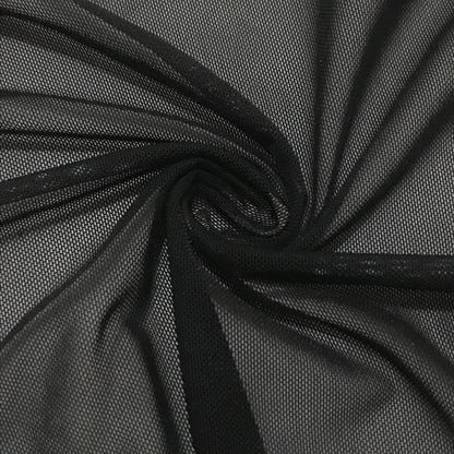 High-elastic Ultrafine Power mesh Net fabric Nude Flesh color 4 Way Stretch Spandex Mesh Underwear Stocking Yoga clothing fabric