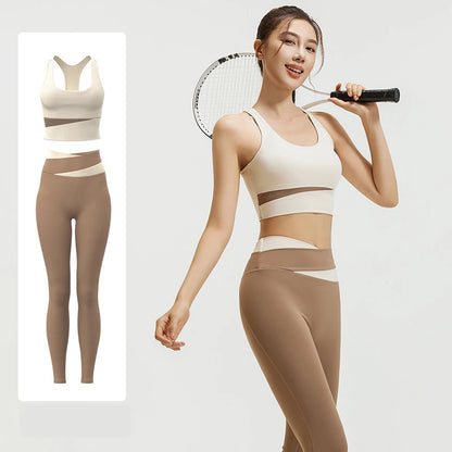 Yoga Set Women Clothing Sport Suit Sexy Sports Bra High Waist Sport Leggings Athletic 2 Piece Gym Set Workout Outfits Sportswear