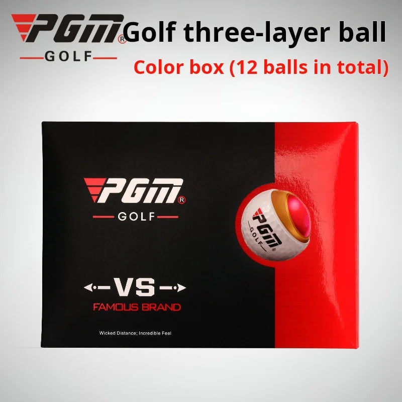 PGM Golf Ball Three-layer Match Balls Gift Box Package Synthetic Rubber Material
