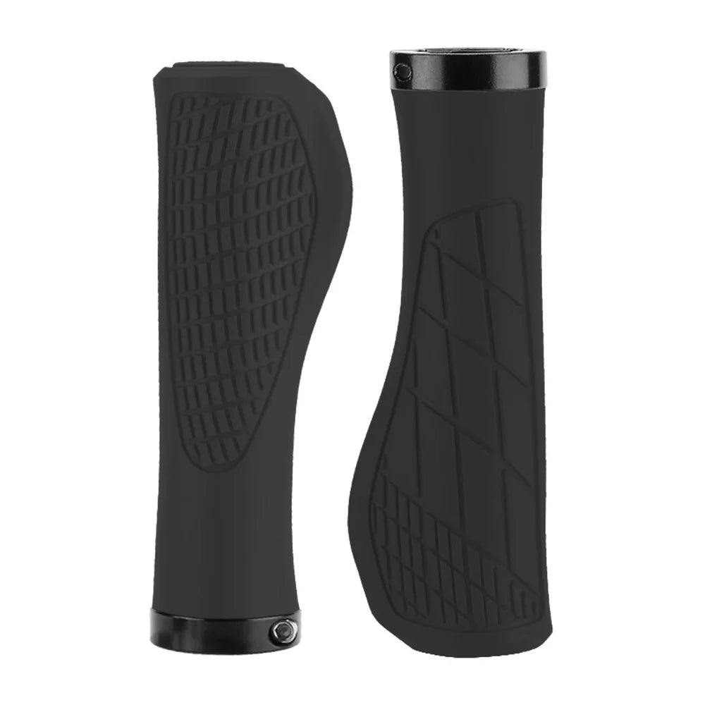 1Pair MTB Bicycle Grips Shockproof Bike Handlebar Cover Anti-Slip Lockable Grips Ergonomic Cycling Rubber Ball Handle Grips