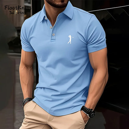 Golf Clothing Fashion Short Sleeve Tee Polo Shirts for Men Summer T Shirt Man New in Tops & Tees Trendy Lapel Polo Business Tops
