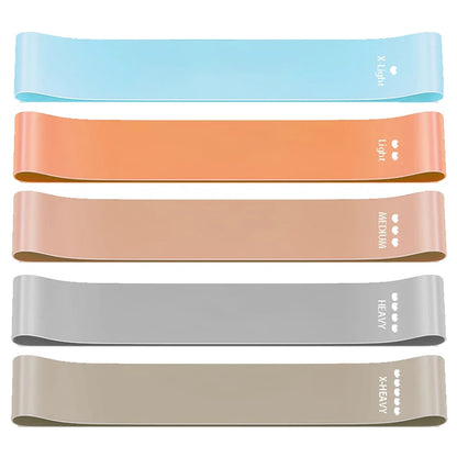 Resistance Loop Exercise Bands 5 Different Resistance Levels Elastic Band Suitable for arm Leg Stretching and Strength Training