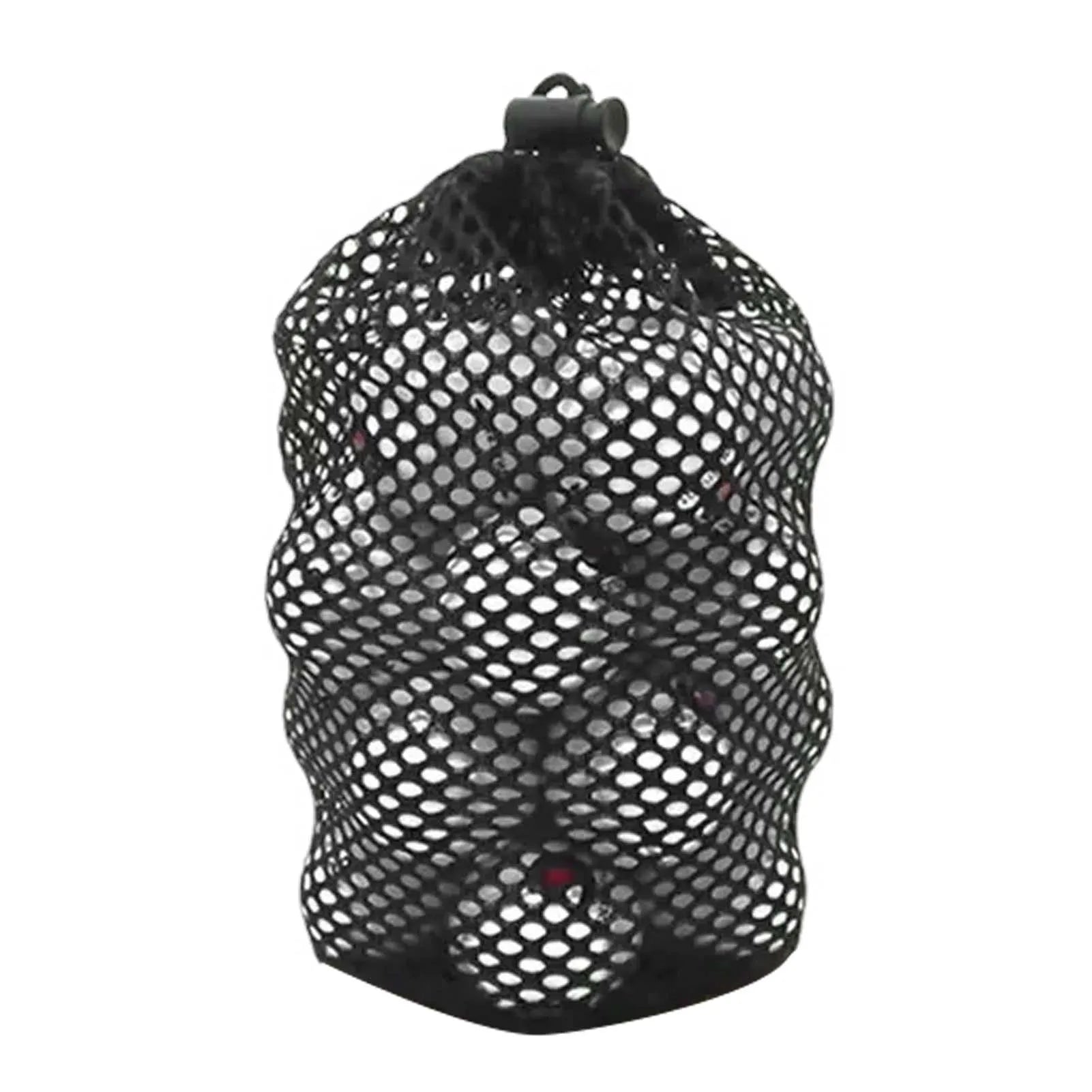 Black Golf Ball Pouch Bag with Durable Nylon Material Sports Mesh Net Bag Suitable for Outdoor Gyms Travel