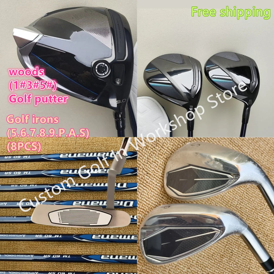 Golf Clubs Full Set  Qi10 Complete Set  S/R/SR Driver+ Fairway+Putter+ Irons golf club iron set With Head Cover