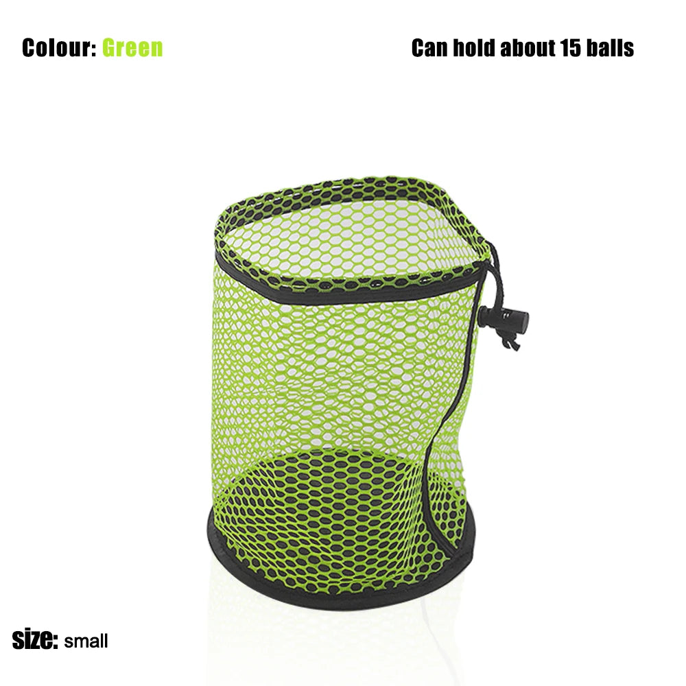 Portable Multipurpose Sports Mesh Net Bag Golf Ball Organizer Bag Drawstring Pouch Golf Sports Supplies Can hold 12/25/50 Balls