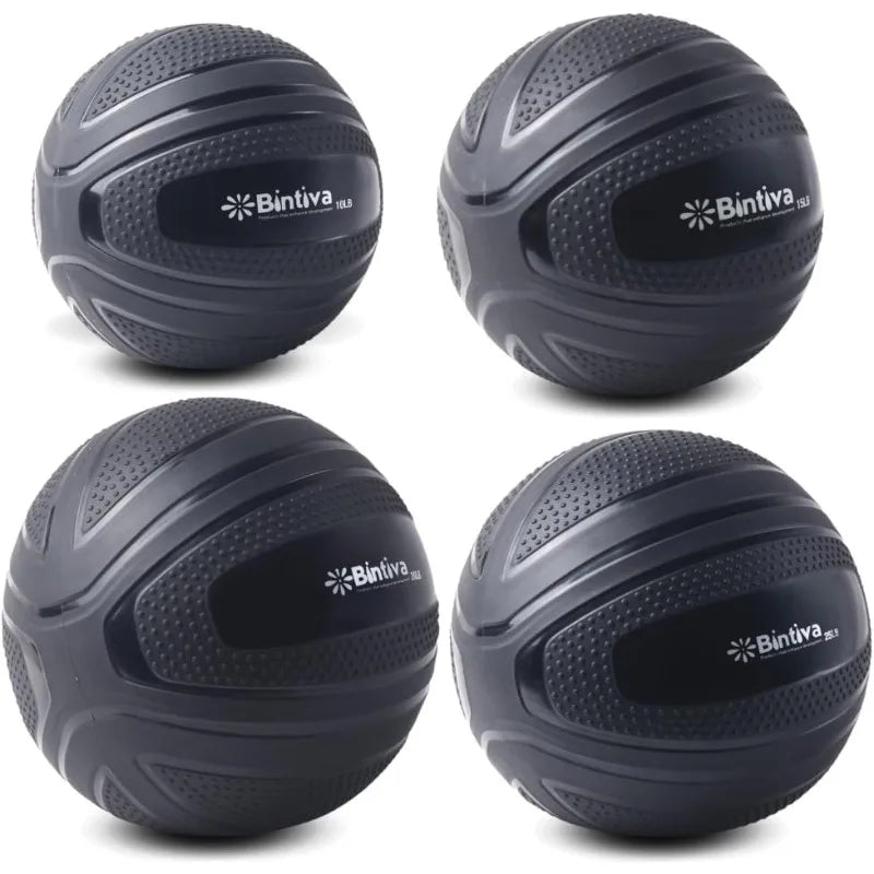 bintiva Non Bounce Slam Ball - Exercise Weighted Deadball for Workout and Fitness Routines - Medicine Dead Weight Ball