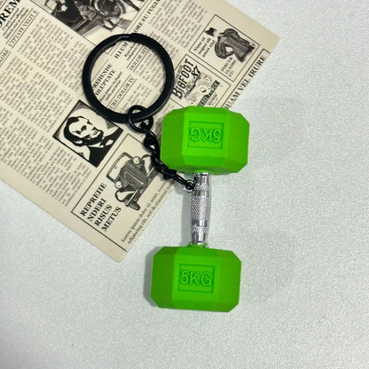 Simulation Dumbbells Keyring Kettlebells Water Cups Cool Creative Bag Charm Fitness Series Pendant Car Key Ornament