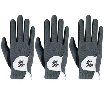 Golf Gloves Men Left Right Hand Rain Grip Hot Wet Weather Value 3/6 Pack, Men‘s Golf Glove All Weather Grip in S M M/L L XL