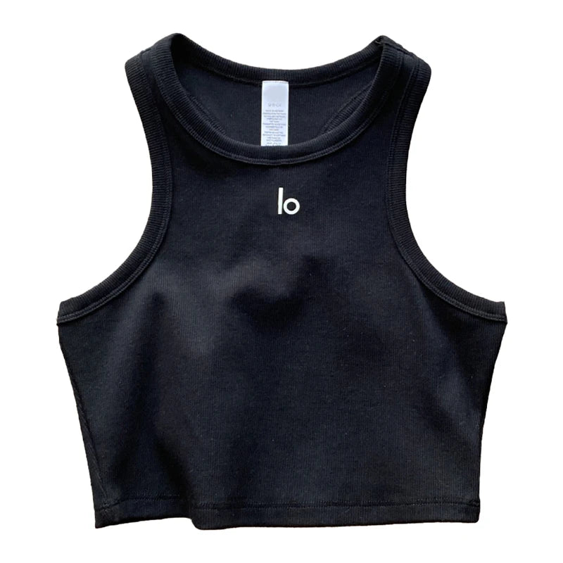 Yoga Sports Vest   Women Vest Sleeveless Seamless Knit Sexy Crop Fitness Running I Shape Vest Y2k Top Vest Crop Tops