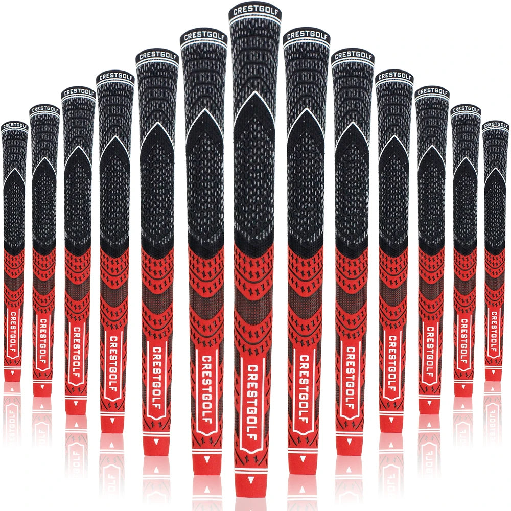 CRESTGOLF Golf Grips 13 Pack Midsize Golf Club Grips Set Anti-Slip Rubber 8 Colors Available