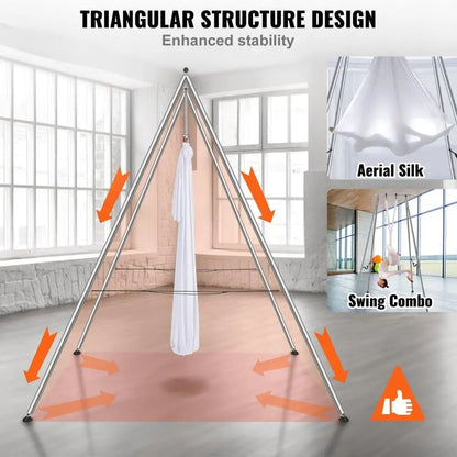 9.67ft Aerial Yoga Frame with Hammock – Indoor Swing Stand
