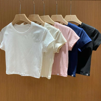 High Version Sports Training Fitness Yoga Clothes Short-sleeved Blouse T-shirt Summer Women's Short Half-sleeved Open-button Top