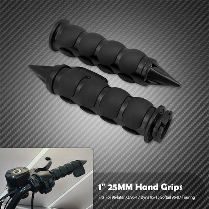 1" Motorcycle Hand Grips 25mm Handlebar Handle Bar For Harley Touring FLHR Softail Fat Boy Sportster XL 883 1200 Dyna For Honda