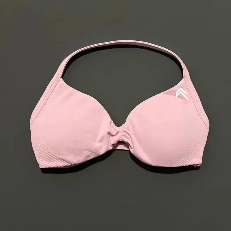 Oner Active Sport Yoga Bra Strappy Backless Yoga Gym Bra Removable Cups Women Workout Fitness Clothing Gym Top Halter Sport Bras