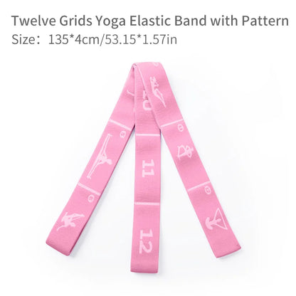 Multi-Functional Slimming Resistance Bands Yoga Strap Elastic Band 8/10/12 Grids for Latin Training, Dance, Pilates, Gymnastics
